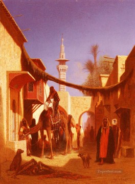 ダマスカスの街路 その2 アラビア東洋学者 シャルル・テオドール・フレール Oil Paintings